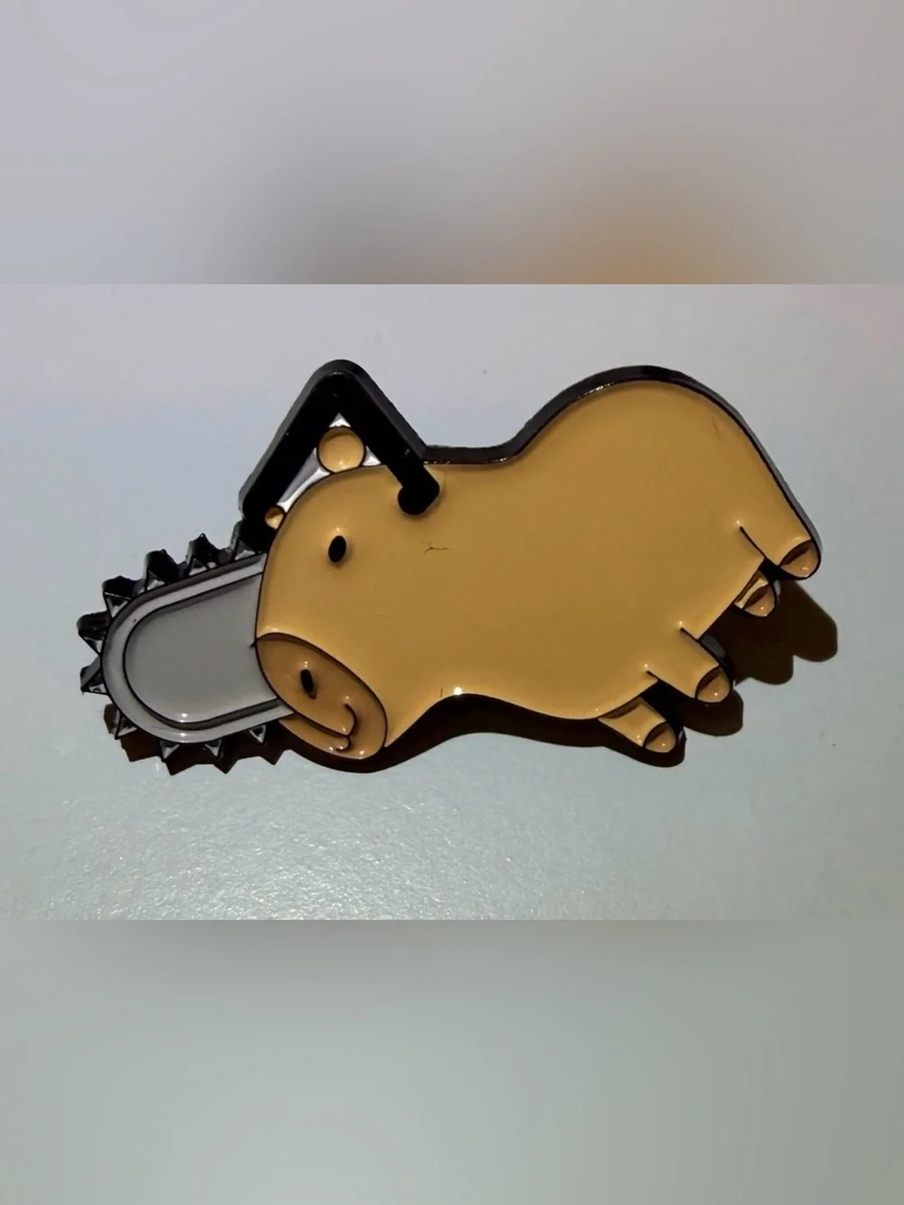 Capybara chainsaw brooch pin travel pet funny cute gifts charm holiday pig party